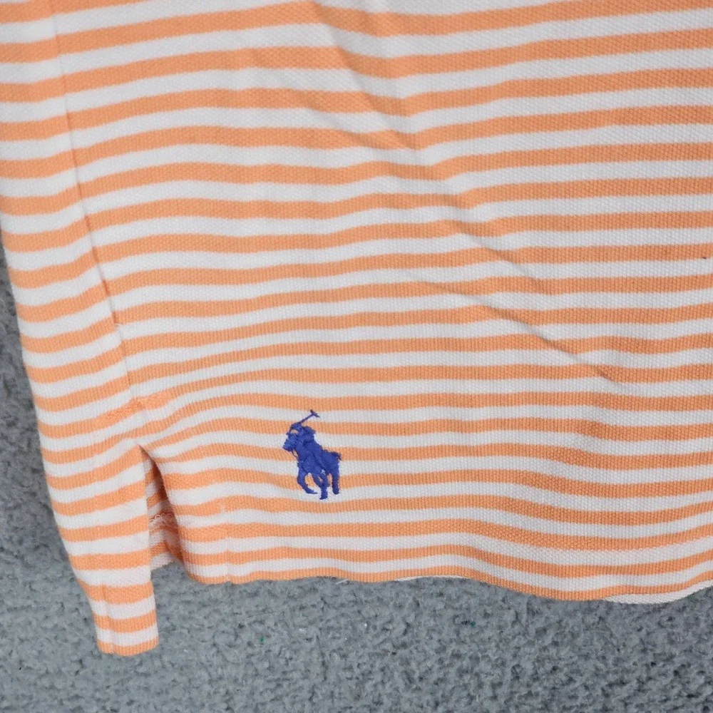 Polo Ralph Lauren Polo Mens XL Orange Striped Classic Fit Pocket Pony Logo Short